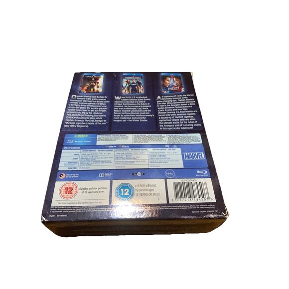 CAPTAIN AMERICA 1-3 Movie Collection [Blu-ray Box Set] Marvel Trilogy 1 2 3 - Picture 2 of 6